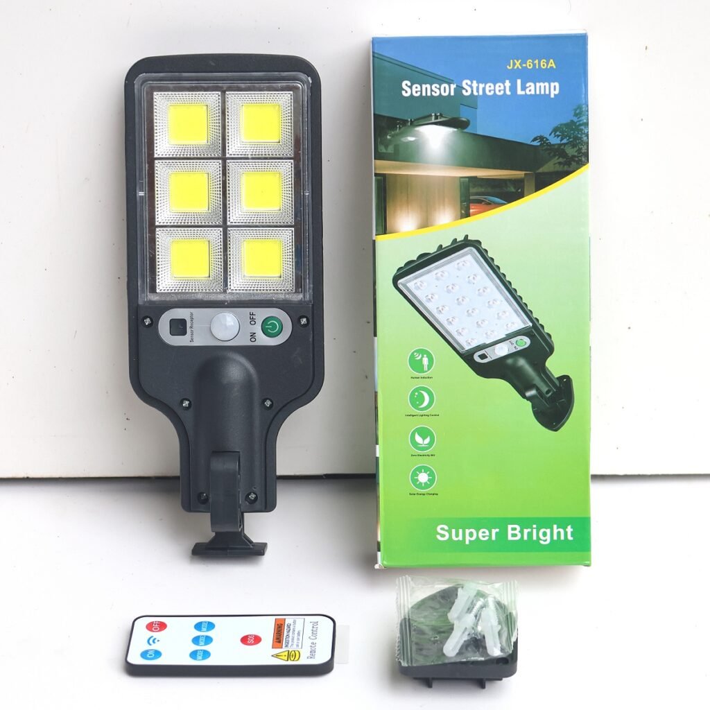 solar wall light package box with remote control and accessories